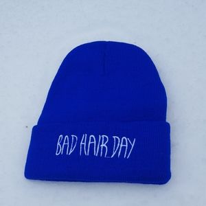NWT unisex "Bad Hair Day" blue hat